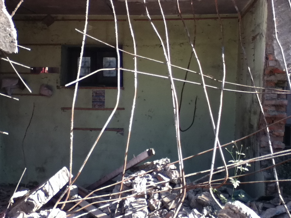 a demolished house