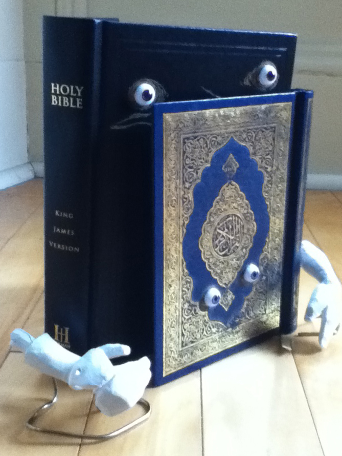 an image of the Bible and the Quran